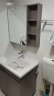 顾家家居（KUKA）浴室柜陶瓷一体盆落地式洗脸手盆柜组合卫生间洗漱台G-06204 70cm|咖灰色|普通镜柜|颜色升级 实拍图