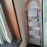 百佳宜（BaiJiaYi）梯子家用折叠伸缩铝合金人字梯加厚室内多功能四五步小楼梯 4步铝合金升级顶板20cm 实拍图