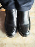 奥康男士棉鞋冬季厚绒保暖高帮棉皮鞋牛皮防滑舒适中老年爸爸鞋气垫底 黑色绒毛 39 实拍图