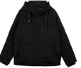 杰克·琼斯（JACK&JONES）男装冬季新款短款男士羽绒服加厚连帽宽松面包服保暖鸭绒上衣外套 黑色E40-1 L 180 实拍图