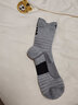 准者篮球袜子男透气中长筒美式运动跑步球员实战毛巾底加厚精英袜 中筒 灰色【网眼透气】 均码（38-45） 实拍图