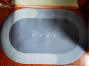 大江科技绒浴室地垫防滑吸水50x80cm 贝加尔蓝 实拍图