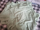 三件套冰丝睡衣女春夏季宽松纯色短袖薄款t恤可外穿 清凉绿 均码（推荐80-130斤） 实拍图