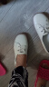 ZHR小白鞋女平底夏季新款百搭真牛皮果冻底休闲鞋软底松紧带透气单鞋 米色 40 实拍图