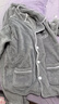 猫人男士睡衣男【冬季加厚珊瑚绒】长袖开衫加绒保暖家居服可外穿灰色 实拍图