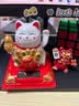 赟娅太阳能招财猫迷你车载小摆件自动摇手家居办公新年礼物 3寸葫芦猫白-太阳能带防尘罩 实拍图