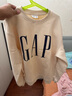 Gap男女装字母印花大logo圆领抓绒卫衣609136简约经典款 奶油米色 165/88A(S) 亚洲尺码 实拍图