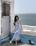 ELLE法式度假风扎染设计感吊带连衣裙女2024夏季新款气质长款裙子 浅蓝 S 晒单实拍图