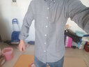 啄木鸟【2件装】长袖衬衫男士修身衬衣新款男装春秋商务休闲上衣外套 灰色+黑色 XL 实拍图