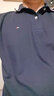 TOMMY HILFIGER25秋冬新款男装透气珠地网眼休闲通勤短袖T恤镶边翻领POLO衫 【合身款】午夜深蓝CHS L 实拍图