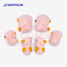 迪卡侬（DECATHLON）儿童轮滑护具可调节舒适套装易脱安全护具装备体育课必备 樱花粉护具【不含头盔】 S 实拍图