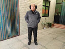 加绒裤外裤男中老年人中老年棉裤男士加绒加厚爸爸高腰冬老人棉裤男外穿宽松冬季 黑色开腰(加绒加厚) XL 100-130斤 实拍图