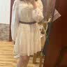 歌力思（ELLASSAY）【张婧仪同款】初恋小白裙新款100%桑蚕丝法式镂空真丝连衣裙 纯净白 S 实拍图