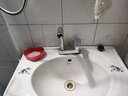 华厦金牛面盆水龙头洗手盆洗脸池冷热水卫生间双孔三孔可旋转水龙头二合一 合金韩版不含进水管 实拍图