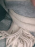 维若斯围巾男冬季韩版百搭简约新款男士围巾毛线针织长款年轻人学生围脖 条纹米灰 实拍图
