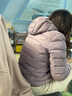 鸭鸭佟丽娅同款轻薄羽绒服女新款时尚修身短款冬连帽轻便时尚外套KXM 浅紫色 L 实拍图