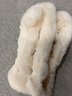 达芬奇密码围巾女冬款 保暖围脖女 仿 獭兔毛围巾双面送女友生日礼物礼盒装 毛球 白色 实拍图