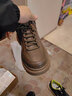 海澜之家（HLA）马丁靴男秋冬季新款复古踢不烂短靴男士低帮软皮耐磨工装厚底潮靴 HAAGZM4CCF400-棕色 40 实拍图
