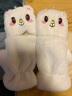 京堂京品 毛绒手套女冬季翻盖半指时尚写字开车棉女生保暖手套防寒毛线 实拍图