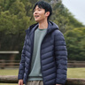 坦博尔轻薄羽绒服男士短款连帽宽松简约保暖外套TF236209 夜影蓝 170  实拍图