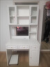富凯上诺【包送装】书桌书架组合书柜一体电脑台式桌实木家用简约学习桌 【实木颗粒板】带书柜暖白桌面 长100宽58高188 实拍图