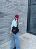 鸥咖诺 户外运动斜挎包男女工装风个性多功能腰包摄影包机能骑行背包 黑色 实拍图