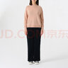 无印良品（MUJI）女式 木棉混灯芯绒直筒宽版裤 休闲阔腿裤子秋冬款 女款 BEE91C3A 黑色 M(160/66A) 实拍图