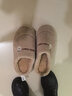 洁丽雅棉拖鞋女士秋冬季包跟室内家居家用情侣保暖防滑毛绒男士冬天棉鞋 米咖 44-45 (适合43-44码) 实拍图