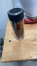 希乐（cille）玻璃杯双层玻璃水杯男士商务带茶隔大茶水分离杯便携创意泡茶杯 黑色（加厚） 260ml 实拍图