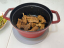 珐宝（staub）法国进口珐琅铸铁锅平底双耳煲汤锅炒锅炖锅煲饭煮锅电磁炉 樱桃红 20cm 实拍图