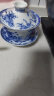 容山堂青花白瓷特大号三才盖碗茶杯茶碗杯功夫茶具三泡台盖碗茶碗泡茶碗 影青八宝盖碗-以和为贵300ml 晒单实拍图