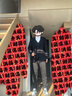 卡度顿西服套装男三件套职业商务小西装正装外套男修身新郎伴结婚礼服 黑色双扣【西服+西裤+马甲+衬衫 3XL 【141-155斤】+8件礼品 实拍图