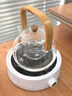 瓷牌茗茶具（cipaiming teaset） 电陶炉煮茶器煮茶壶茶炉家用小型电茶炉加厚耐热玻璃茶壶 竹柄煮茶壶+简约白炉6彩杯+架 实拍图