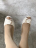 富贵鸟凉鞋女2025夏新款粗跟鱼嘴时尚百搭女鞋时装鞋大码高跟凉鞋女 米色 37 实拍图