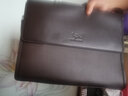 北狐男包真皮男士手提包男包公文包商务休闲头层牛皮单肩斜挎包背包男 棕色横款升级头层牛皮1922 实拍图