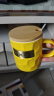 传旗陶瓷马克杯350ml带勺盖咖啡杯办公水杯茶杯牛奶杯喝水杯子 和平黄 实拍图