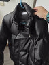 埖煦PU皮棉服男外套男女同款机车服冬季加厚衣服男棉衣羽面包绒服棉袄 M6610款黑色 4XL (建议体重180-220斤) 实拍图