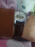 港爵手表带男女真皮表带蝴蝶扣代用天梭浪琴硒铁城卡西欧表带 棕色棕线-银按扣 20mm 实拍图
