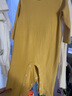 Aengbay昂贝 德绒连体衣冬婴儿套头哈衣保暖睡衣打底内衣宝宝衣服秋冬 黄色 90cm 实拍图