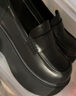 西遇松糕乐福鞋女2025新款春季一脚蹬JK鞋子配裙子黑色厚底小皮鞋 黑色 37 实拍图