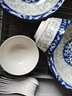 千扶里 餐具碗碟套装家用日式陶瓷方盘子景德镇青花组合 青枝-4.5寸碗8只装 实拍图