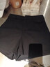 皮尔卡丹（pierre cardin）23年新款毛呢阔腿短裤女秋冬新款高腰加厚短裤女外穿修身裤子女显 黑色 (没有腰带) L 建议104-114斤 实拍图