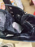 强人女靴侧拉链气质平跟马丁靴加绒保暖时尚女短靴 JDB263009 黑 40 实拍图