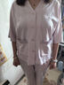 爱慕（Aimer）睡衣套装女舒适亲肤棉莫干爽透气长袖长裤逸家家居服套装 短袖八分裤套装-苍烟紫90C S 160 实拍图