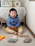 棉奇熊婴儿袜子春秋纯棉袜新生儿6-12月松口无骨中筒袜宝宝秋冬长袜3双 蓝咖橘【高弹松口 纯棉不勒腿】 3双 0-6月 -S-脚长8-10cm 实拍图