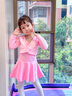 艾舞戈儿童舞蹈服长袖小外套女童跳舞披肩练功服上衣 粉色-厚绒 M码 实拍图