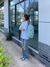 回力双肩包休闲简约女生大学生初中生高颜值小清新高中大容量书包 绿色【带冲天鸭挂件】 实拍图
