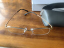 蔡司（ZEISS）镜片近视眼镜男商务半框眼睛框可配度数变色防蓝光辐射护目散光女 金色（钛材升级款） 配跃光镜片防蓝光平光(无度数) 实拍图