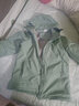 BRELRMON加绒外套风衣男女冲锋衣单层秋冬防风保暖软壳工装韩版户外夹克 9930S抹茶绿-女【纯色】 XL 实拍图