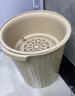 收米带过滤网塑料茶渣桶茶水桶功夫茶漏废水倒掉泡茶叶收纳垃圾桶小号 米色1个装 实拍图